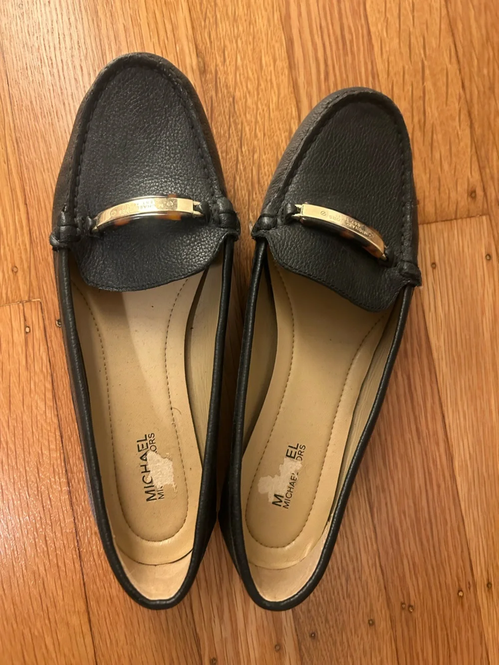 Michael Kors Black Leather Driving Loafers